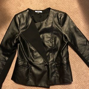 DKNY leather panel jacket